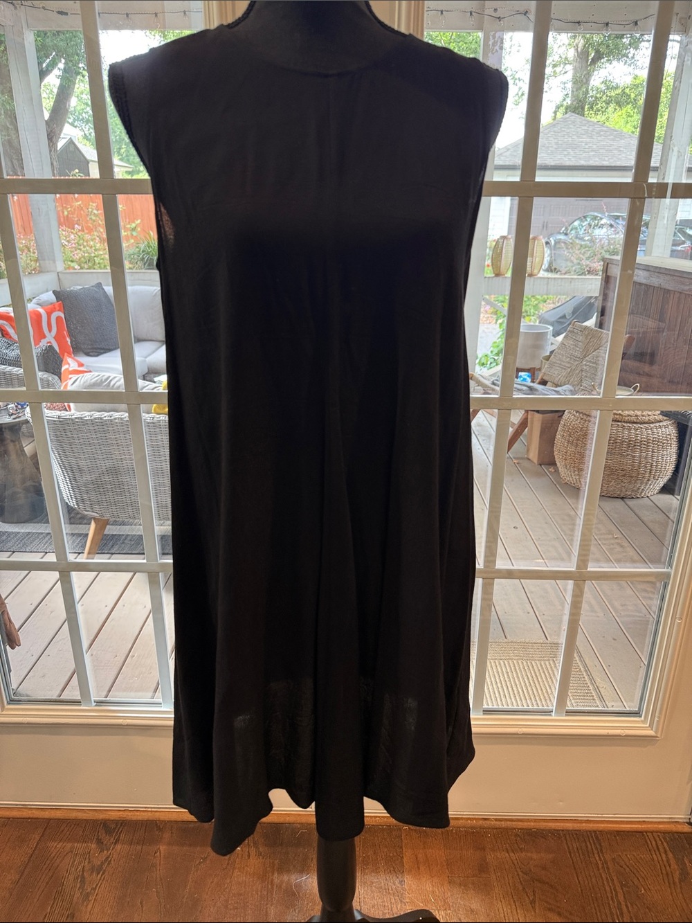 & Other Stories Black Sleeveless Swing Mini Dress/Tunic